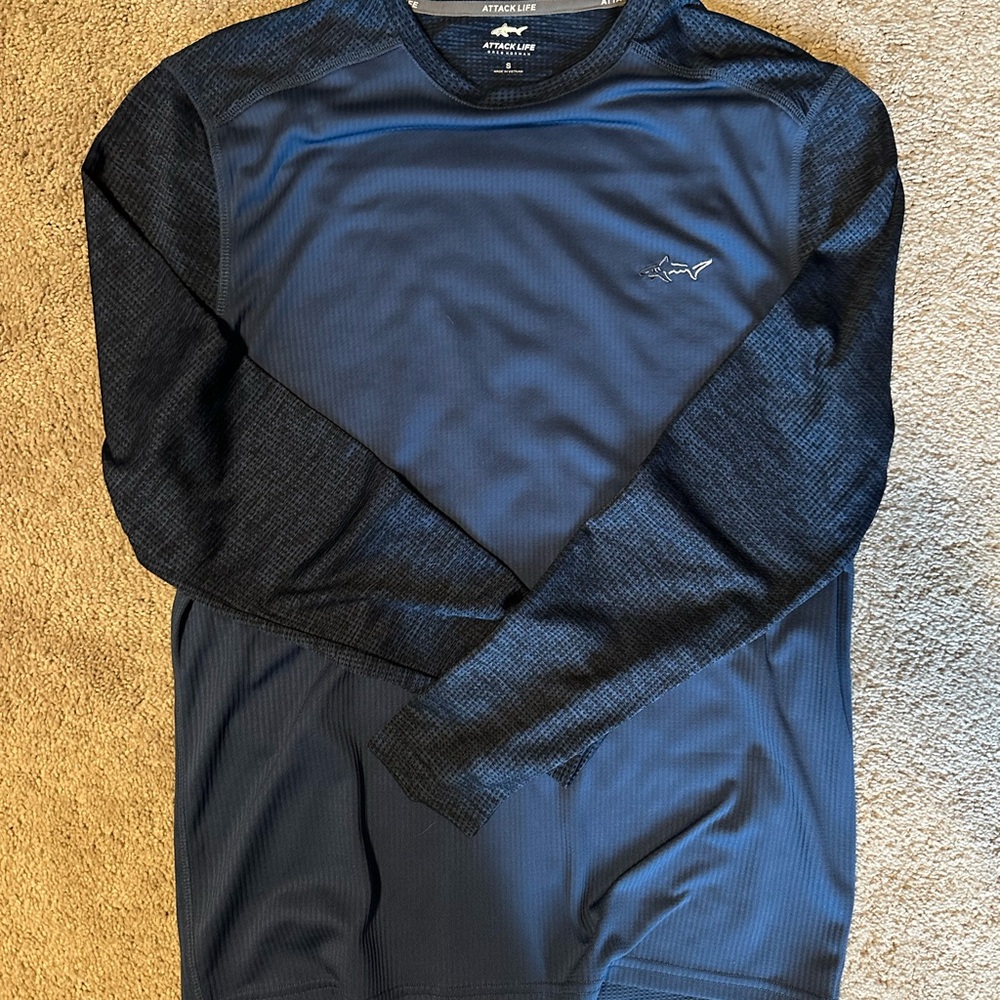 Greg Norman Collection Dark Blue Long Sleeve Shirt